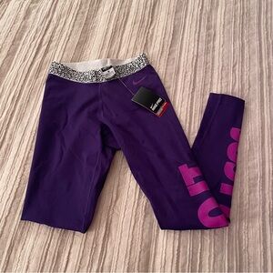 NWT Nike Dri Fit Leggings Purple